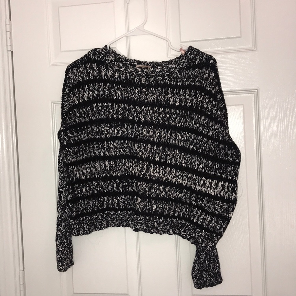 black and white sweater